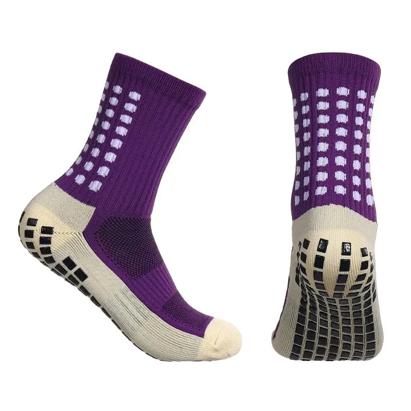 12 Paar neue Fußballsocken für Herren und Damen, Sportsocken, rutschfeste Silikonunterseite, Fußballsocken, Rugby, Tennis, Volleyball, Badminton