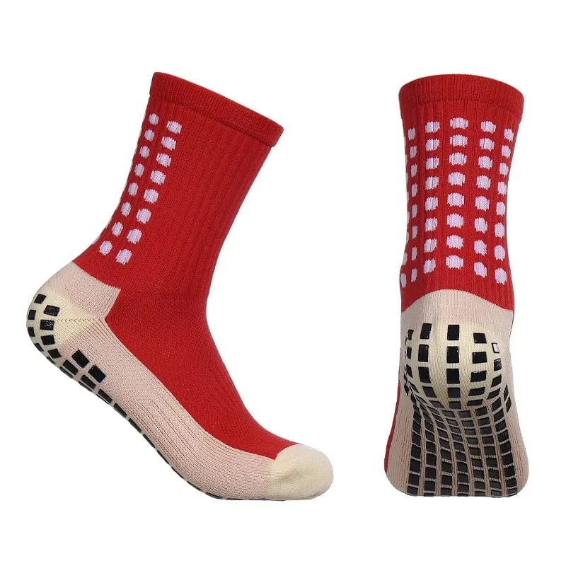 12 Paar neue Fußballsocken für Herren und Damen, Sportsocken, rutschfeste Silikonunterseite, Fußballsocken, Rugby, Tennis, Volleyball, Badminton