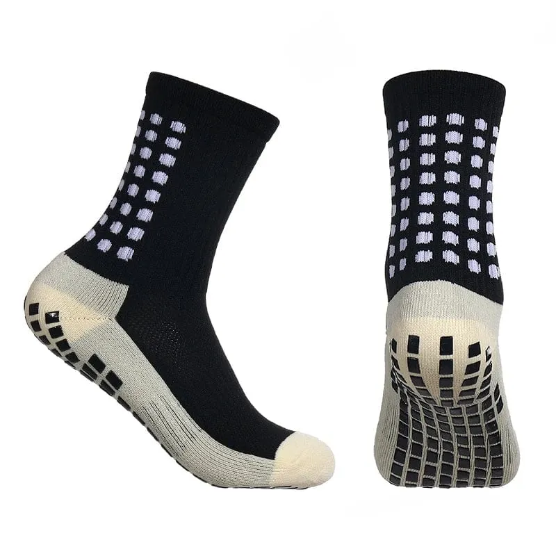 12 Paar neue Fußballsocken für Herren und Damen, Sportsocken, rutschfeste Silikonunterseite, Fußballsocken, Rugby, Tennis, Volleyball, Badminton