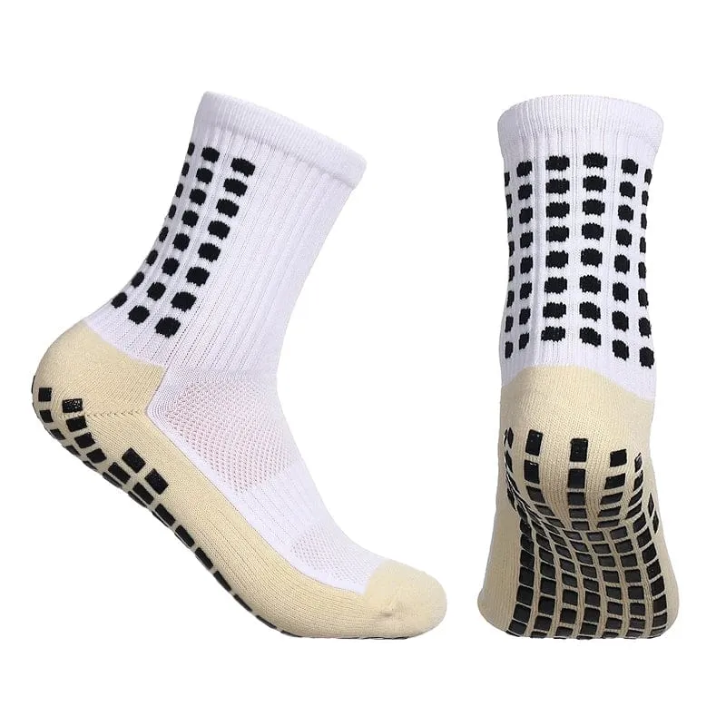12 Paar neue Fußballsocken für Herren und Damen, Sportsocken, rutschfeste Silikonunterseite, Fußballsocken, Rugby, Tennis, Volleyball, Badminton