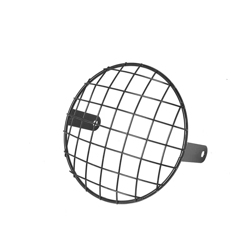7 ZOLL Neue Metall Retro Motorrad Scheinwerfer Schutz Abdeckung Fit Für Universal Harley Triumph Honda Scheinwerfer Mesh Grille Lampenschirm