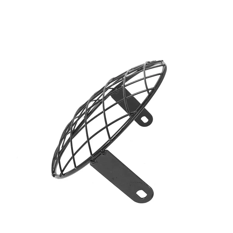 7 ZOLL Neue Metall Retro Motorrad Scheinwerfer Schutz Abdeckung Fit Für Universal Harley Triumph Honda Scheinwerfer Mesh Grille Lampenschirm
