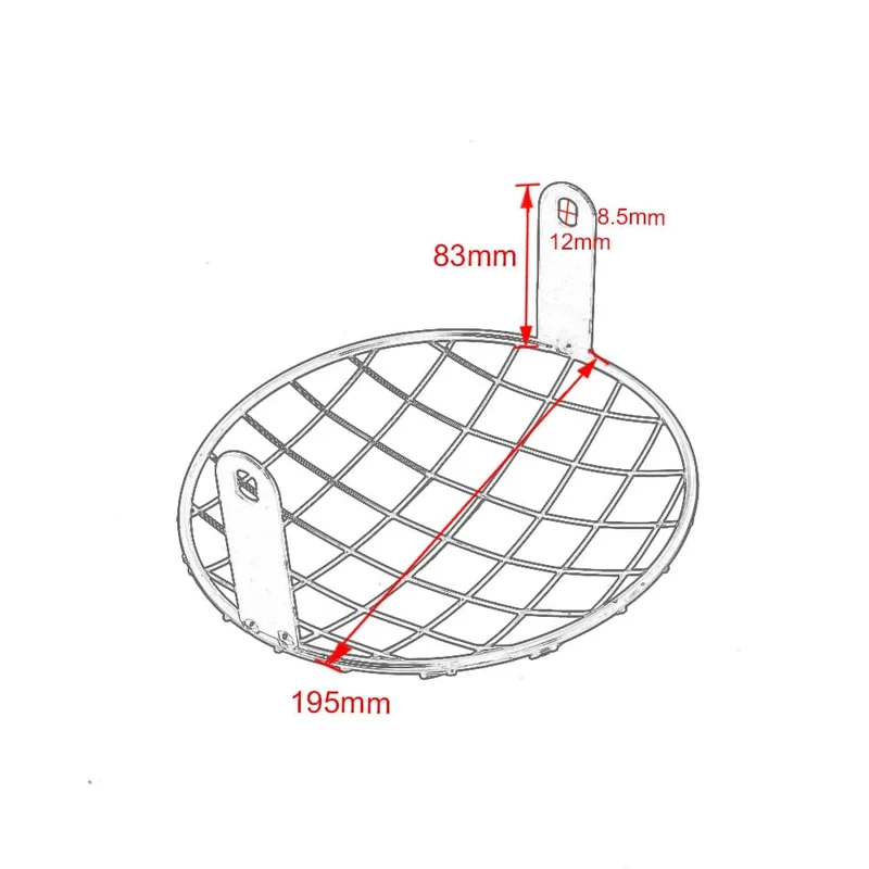 7 ZOLL Neue Metall Retro Motorrad Scheinwerfer Schutz Abdeckung Fit Für Universal Harley Triumph Honda Scheinwerfer Mesh Grille Lampenschirm