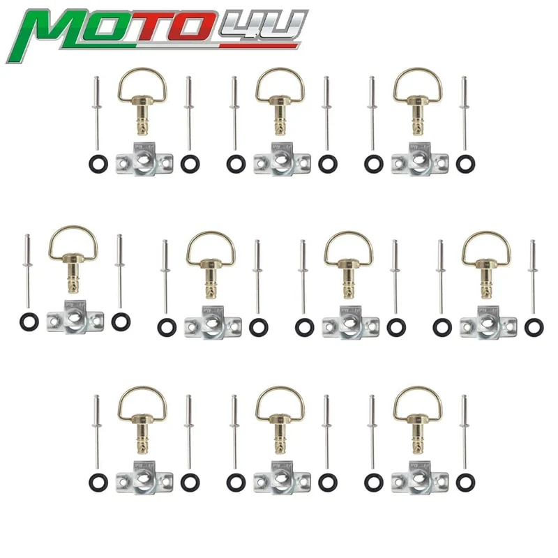 Für DUCATI Für BMW 14mm/17mm Universal Rennverkleidungsbefestigungen Schnellspanner D-RING 1/4 Drehung Niet Motorrad Rennschrauben