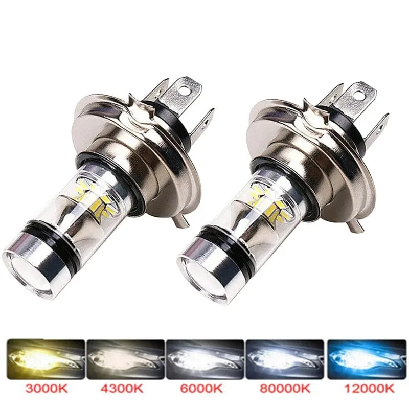 2 Stücke 100W H4 H7 LED Autoscheinwerfer H11 H8 H9 H10 H1 H3 Auto Nebelscheinwerfer Lampen 9005 9006 Auto Fahren Laufen Lampen 20000LM 80W 12V