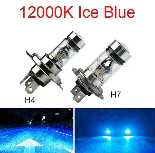 2 Stücke 100W H4 H7 LED Autoscheinwerfer H11 H8 H9 H10 H1 H3 Auto Nebelscheinwerfer Lampen 9005 9006 Auto Fahren Laufen Lampen 20000LM 80W 12V