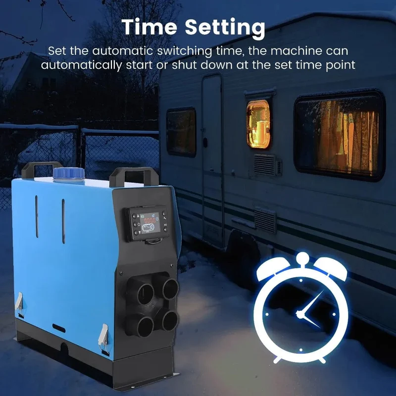 Samger 5KW Diesel-Luftheizung 12-24V All-in-One-Autoheizung mit Schalldämpfer, LCD-Schalter, Fernbedienung für Auto, Bus, Wohnmobil, Lkw, SUV