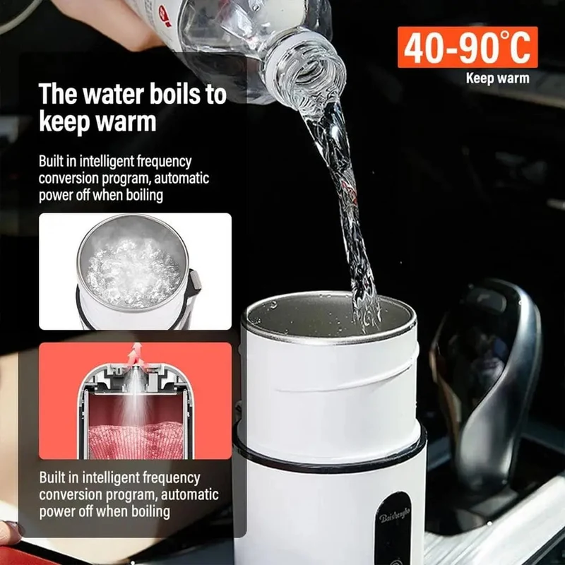 12V 24V Auto Heizung Tasse Wasserkocher Edelstahl Smart Temperatur Control Touch LCD Display Reise Kaffee Becher wärmer