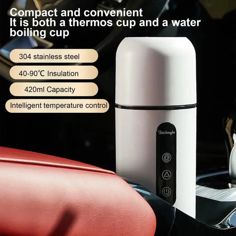 12V 24V Auto Heizung Tasse Wasserkocher Edelstahl Smart Temperatur Control Touch LCD Display Reise Kaffee Becher wärmer