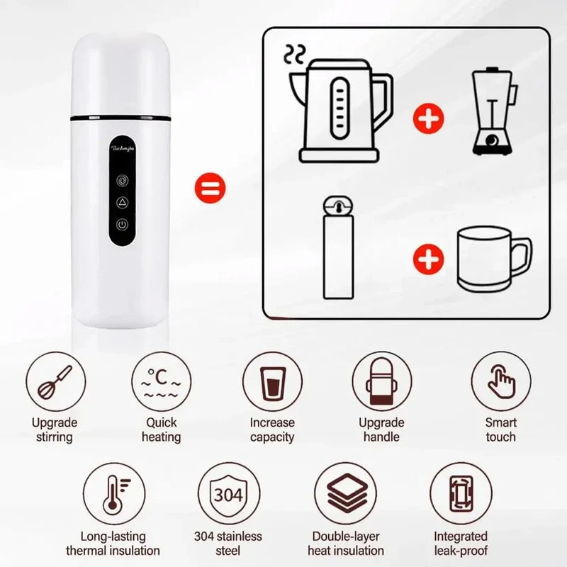 12V 24V Auto Heizung Tasse Wasserkocher Edelstahl Smart Temperatur Control Touch LCD Display Reise Kaffee Becher wärmer