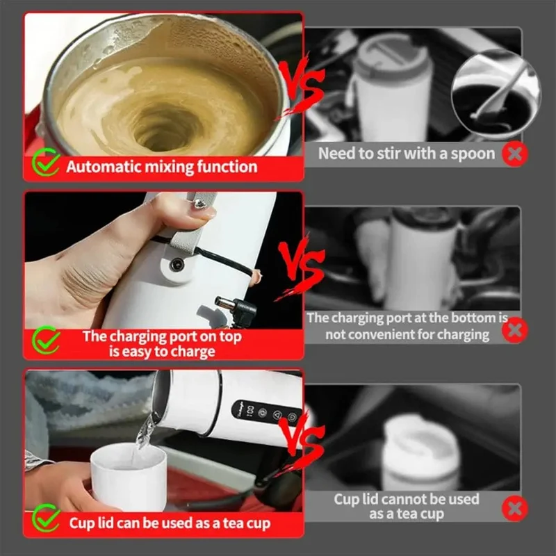 12V 24V Auto Heizung Tasse Wasserkocher Edelstahl Smart Temperatur Control Touch LCD Display Reise Kaffee Becher wärmer