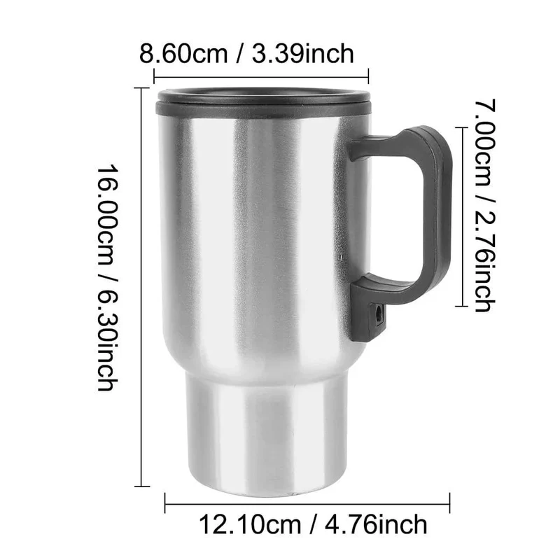 Camping Reise Wasserkocher Wasser Kaffee Milch Thermobecher Fahrzeug Heizbecher Elektroheizung Auto Wasserkocher 12V 450ml Edelstahl