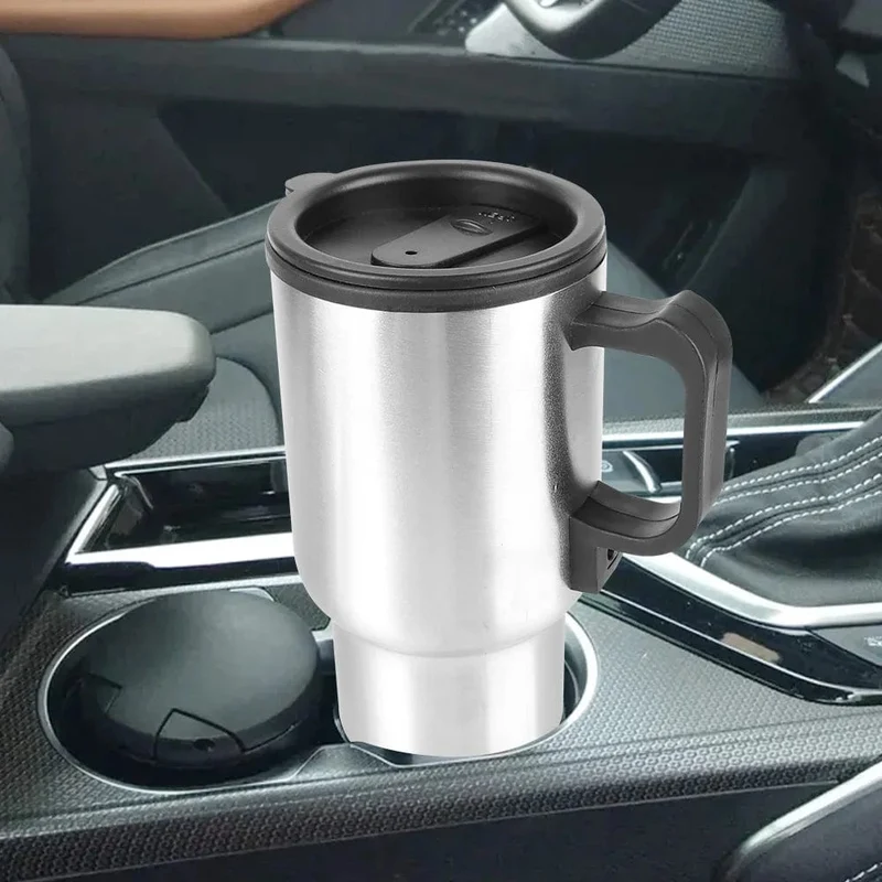 Camping Reise Wasserkocher Wasser Kaffee Milch Thermobecher Fahrzeug Heizbecher Elektroheizung Auto Wasserkocher 12V 450ml Edelstahl