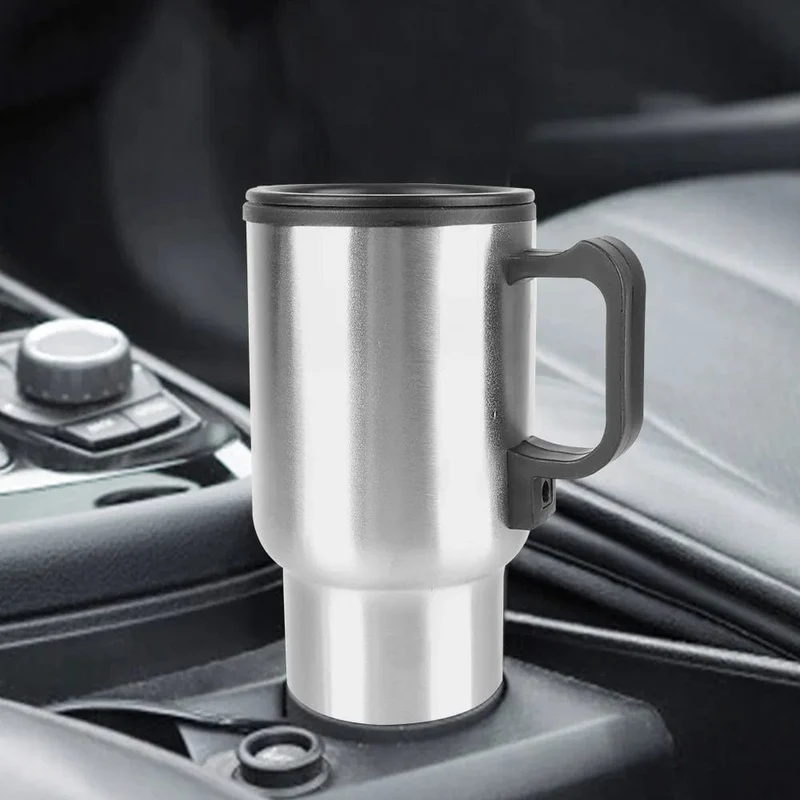 Camping Reise Wasserkocher Wasser Kaffee Milch Thermobecher Fahrzeug Heizbecher Elektroheizung Auto Wasserkocher 12V 450ml Edelstahl