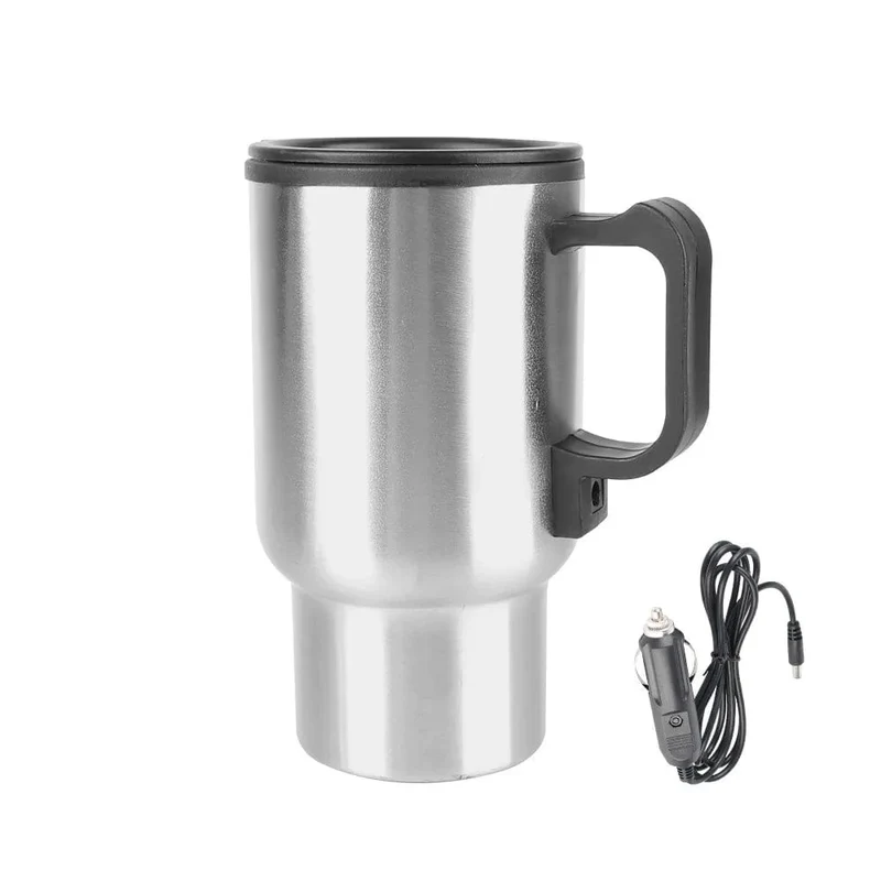 Camping Reise Wasserkocher Wasser Kaffee Milch Thermobecher Fahrzeug Heizbecher Elektroheizung Auto Wasserkocher 12V 450ml Edelstahl