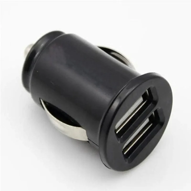Autoladegerät, Telefonladegerät, kompakter Zigarettenanzünder-USB-Ladeadapter, 12-24 V, 2-Loch-USB-Schnittstelle für iPhone