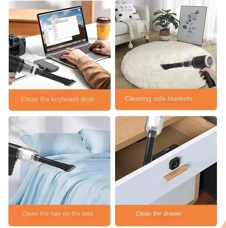 Xiaomi Tragbarer Autostaubsauger Saug- und Blasfunktion Integriertes kabelloses Laden 180W Hochleistungs-Handstaubsauger Auto