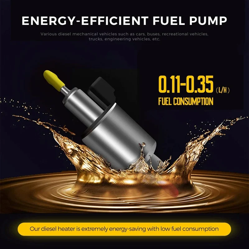 12 V und 24 V 5 kW Autoparkplatz Nacht-Diesel-Luftheizung 10 l Tank LCD-Bildschirm Bluetooth-App Fernbedienung Sprachübertragung für Wohnmobil