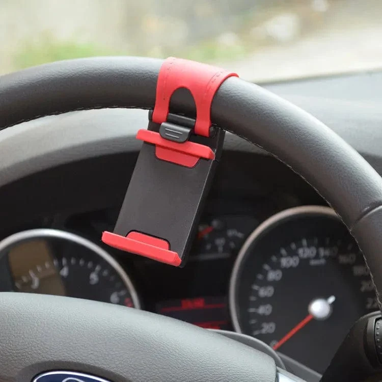 Universal Auto Halterung Auto Lenkrad Telefon Halter Clip Ständer Elastische Schnalle GPS Navigator Montieren Auto Telefon Halter