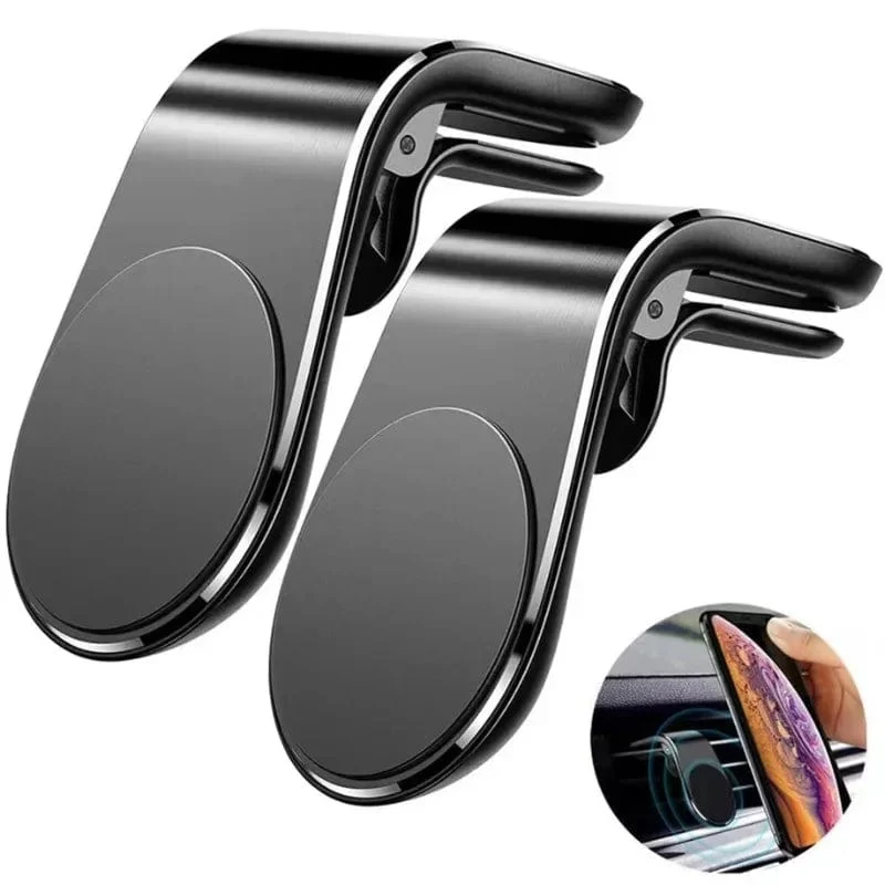 Magnetischer Telefonhalter Auto L-förmiger Handyhalter Auto Lüftungsschlitz Smartphone Mobiler Ständer Halterung Clip GPS Ständer Universalhalterung