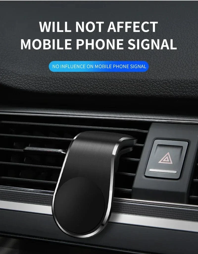 Magnetischer Telefonhalter Auto L-förmiger Handyhalter Auto Lüftungsschlitz Smartphone Mobiler Ständer Halterung Clip GPS Ständer Universalhalterung