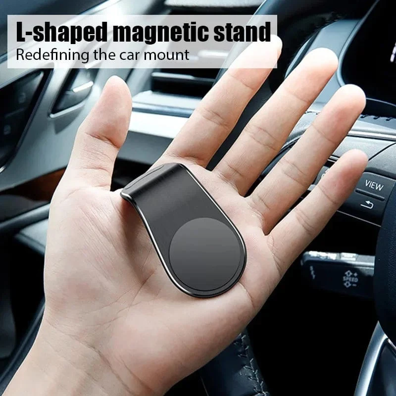 Magnetischer Telefonhalter Auto L-förmiger Handyhalter Auto Lüftungsschlitz Smartphone Mobiler Ständer Halterung Clip GPS Ständer Universalhalterung