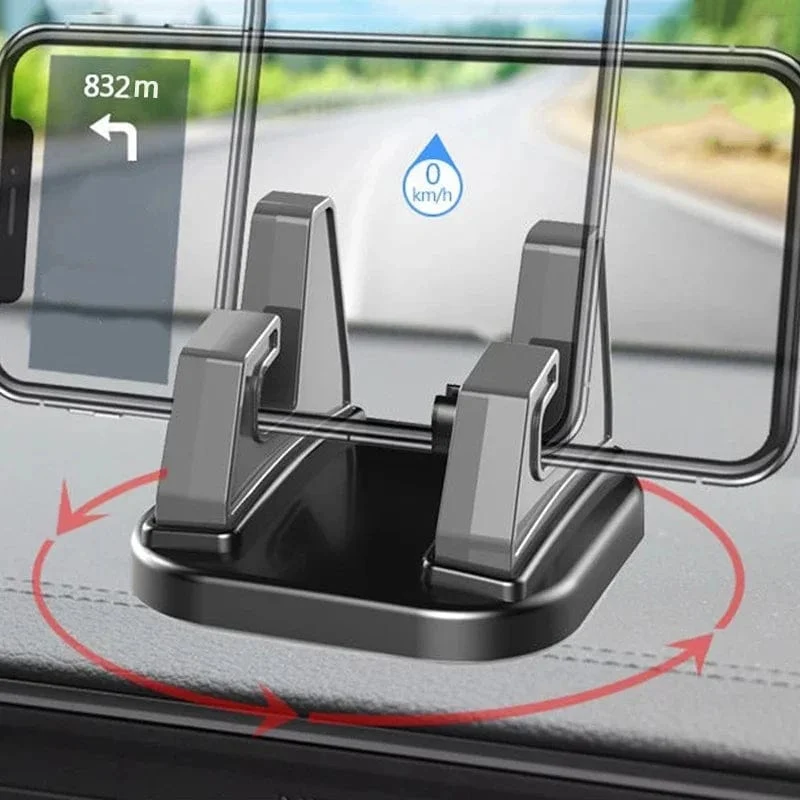 360 Grad drehbarer Autotelefonhalter, Armaturenbrett-Klebehalterung, einfache Handy-GPS-Halterung, Telefonunterstützung, Autozubehör