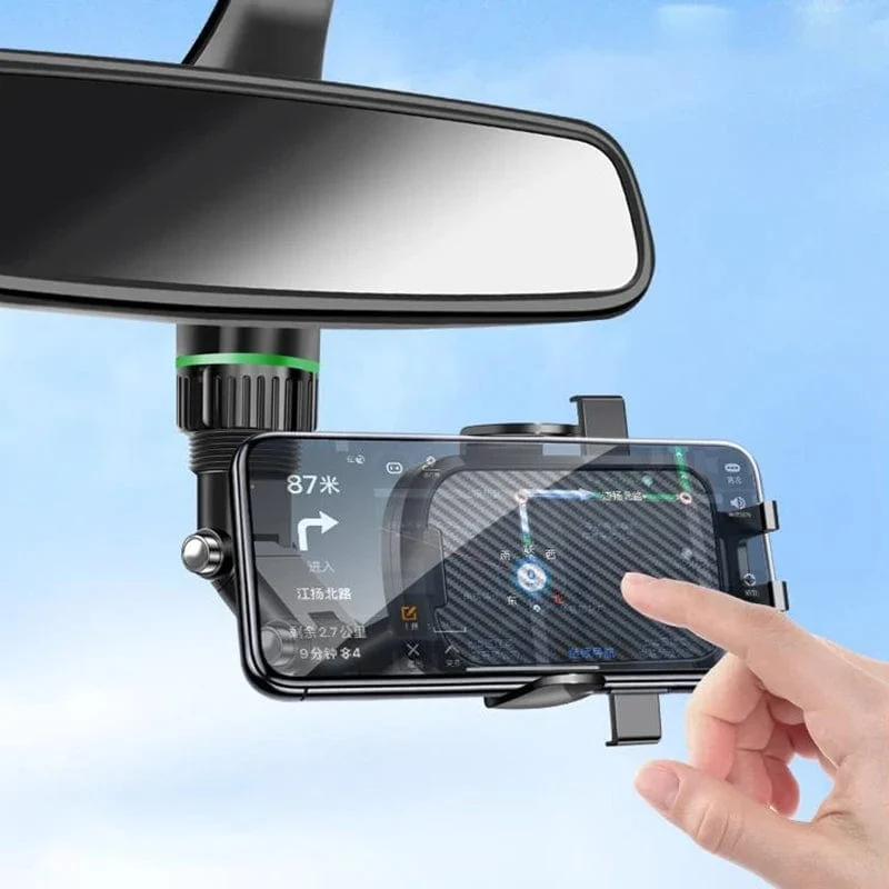 Rückspiegel-Telefonhalter fürs Auto, 360° drehbare Telefonhalterung, GPS-Halterung, universeller Autotelefonhalter für alle Smartphones