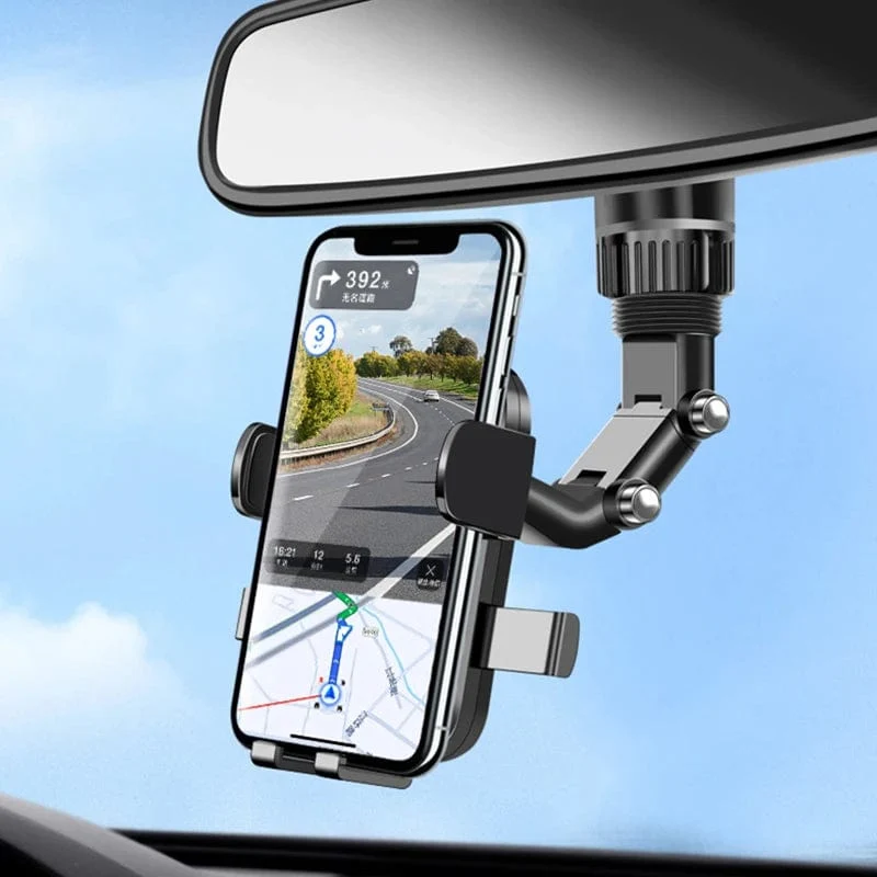 Rückspiegel-Telefonhalter fürs Auto, 360° drehbare Telefonhalterung, GPS-Halterung, universeller Autotelefonhalter für alle Smartphones