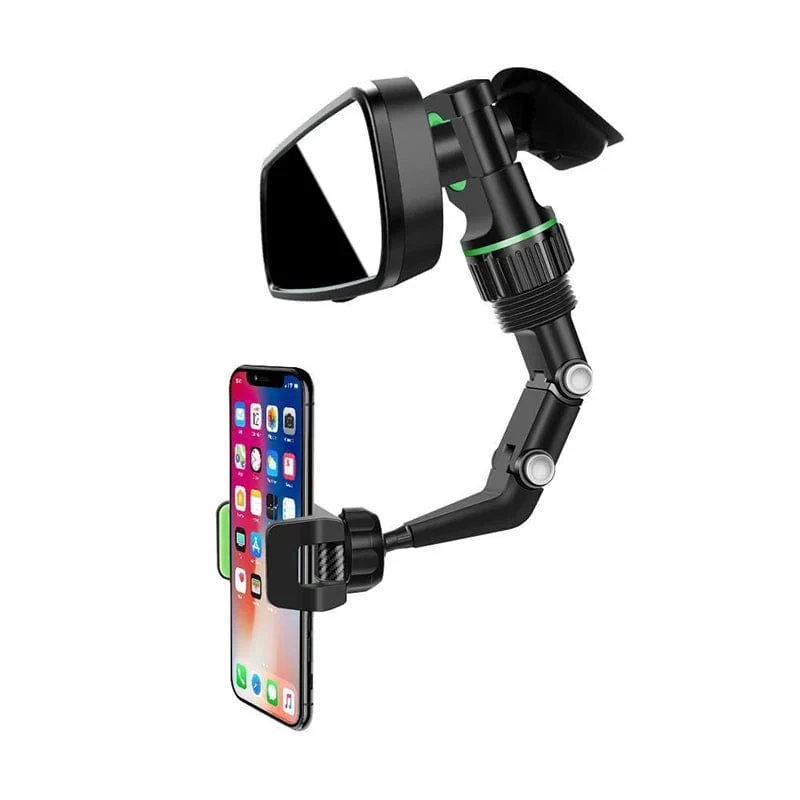 Rückspiegel-Telefonhalter fürs Auto, 360° drehbare Telefonhalterung, GPS-Halterung, universeller Autotelefonhalter für alle Smartphones