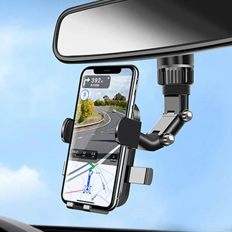 Rückspiegel-Telefonhalter fürs Auto, 360° drehbare Telefonhalterung, GPS-Halterung, universeller Autotelefonhalter für alle Smartphones