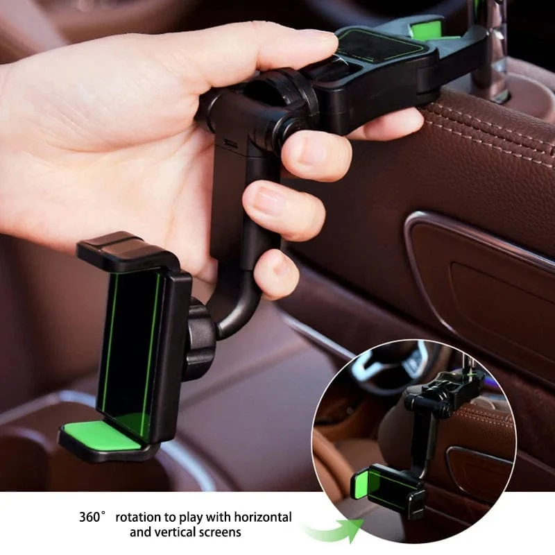 Rückspiegel-Telefonhalter fürs Auto, 360° drehbare Telefonhalterung, GPS-Halterung, universeller Autotelefonhalter für alle Smartphones