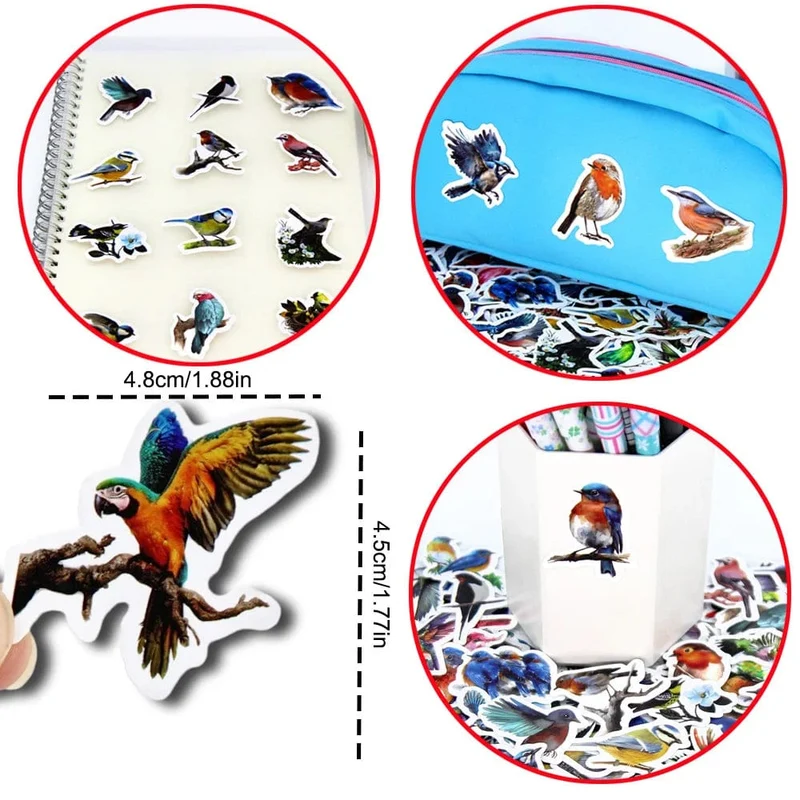 Süße Aufkleber Pack Kawaii Vögel ästhetische Briefpapier liefert viel Büro Schule Lehrer Scrapbooking liefert koreanischen Papier Txt