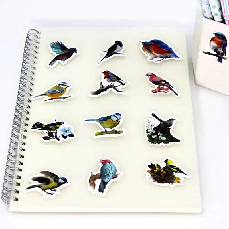 Süße Aufkleber Pack Kawaii Vögel ästhetische Briefpapier liefert viel Büro Schule Lehrer Scrapbooking liefert koreanischen Papier Txt