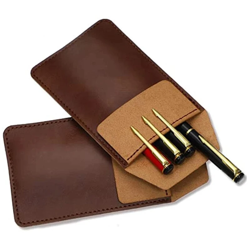 Stiftetasche aus Leder im Vintage-Stil, multifunktionale Stifthülle, Stifthalter, Etui für Büro, Frauen, Männer, Ärzte, Krankenschwestern, Künstler, Lehrer, Geschenk