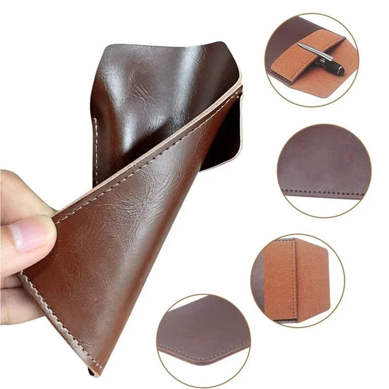 Stiftetasche aus Leder im Vintage-Stil, multifunktionale Stifthülle, Stifthalter, Etui für Büro, Frauen, Männer, Ärzte, Krankenschwestern, Künstler, Lehrer, Geschenk