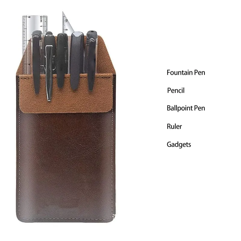 Stiftetasche aus Leder im Vintage-Stil, multifunktionale Stifthülle, Stifthalter, Etui für Büro, Frauen, Männer, Ärzte, Krankenschwestern, Künstler, Lehrer, Geschenk