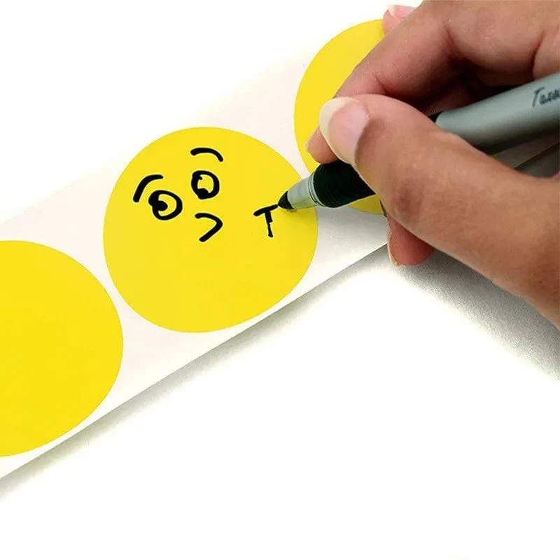 12 Farben, 500 Stück/Rolle, Chroma-Etiketten, Farbcode-Punkt-Etiketten, Aufkleber zum Beschriften, 1 Zoll, für Lehrer, Bürobedarf, Schreibwarenaufkleber