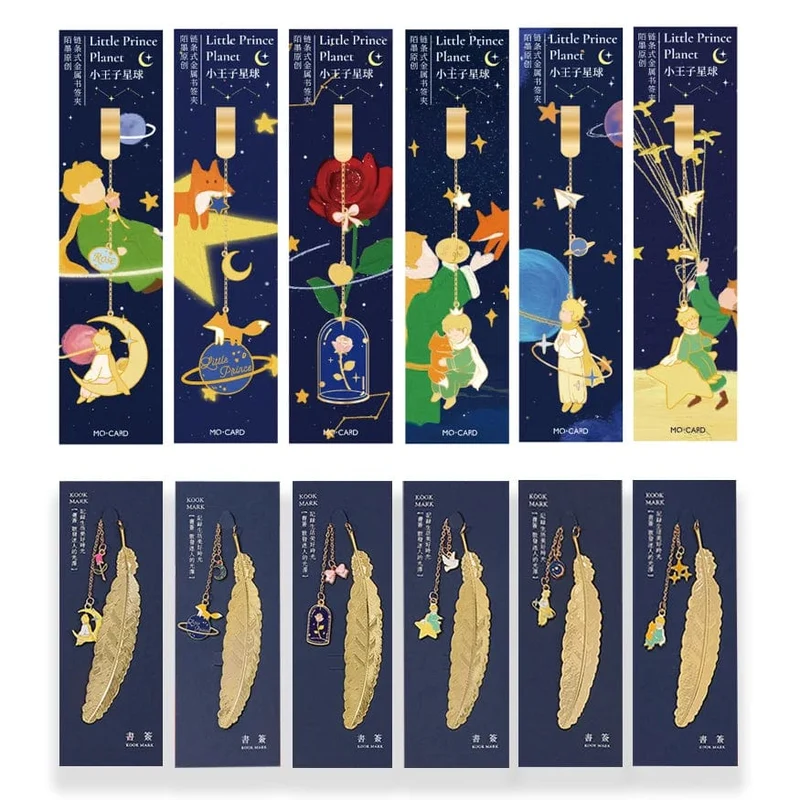 Der Kleine Prinz Planet Serie 12 Design Kette/Metall Lesezeichen Kreative Dekorative Bürobedarf Schüler Geschenk Lehrer Lesen