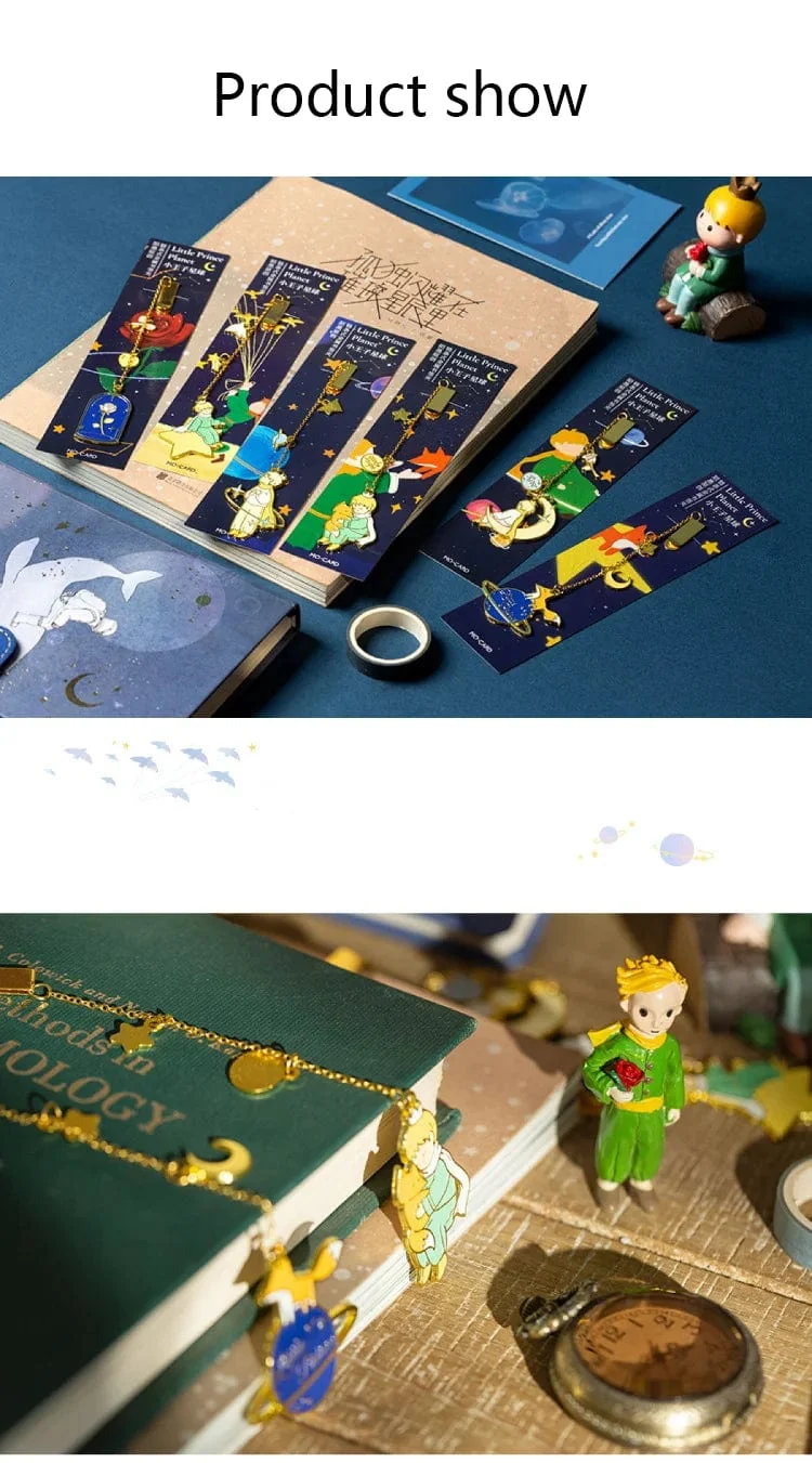 Der Kleine Prinz Planet Serie 12 Design Kette/Metall Lesezeichen Kreative Dekorative Bürobedarf Schüler Geschenk Lehrer Lesen