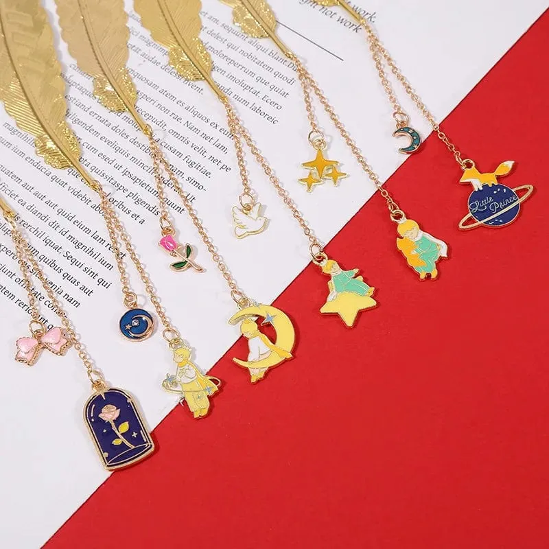 Der Kleine Prinz Planet Serie 12 Design Kette/Metall Lesezeichen Kreative Dekorative Bürobedarf Schüler Geschenk Lehrer Lesen