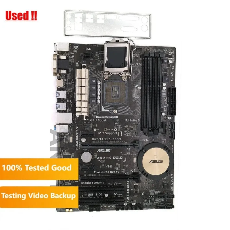 Asus Z97-K R2.0 Desktop-Motherboard Z97 Sockel LGA 1150 i7 i5 i3 DDR3 32G SATA3 ATX
