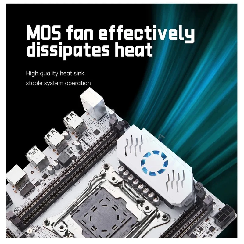 QIYIDA X99-Motherboard D4 LGA 2011 3 mit M.2-Steckplatz unterstützt X99 C612chip DDR4-Speicher SATA3.0 USB3.0 PCI16X