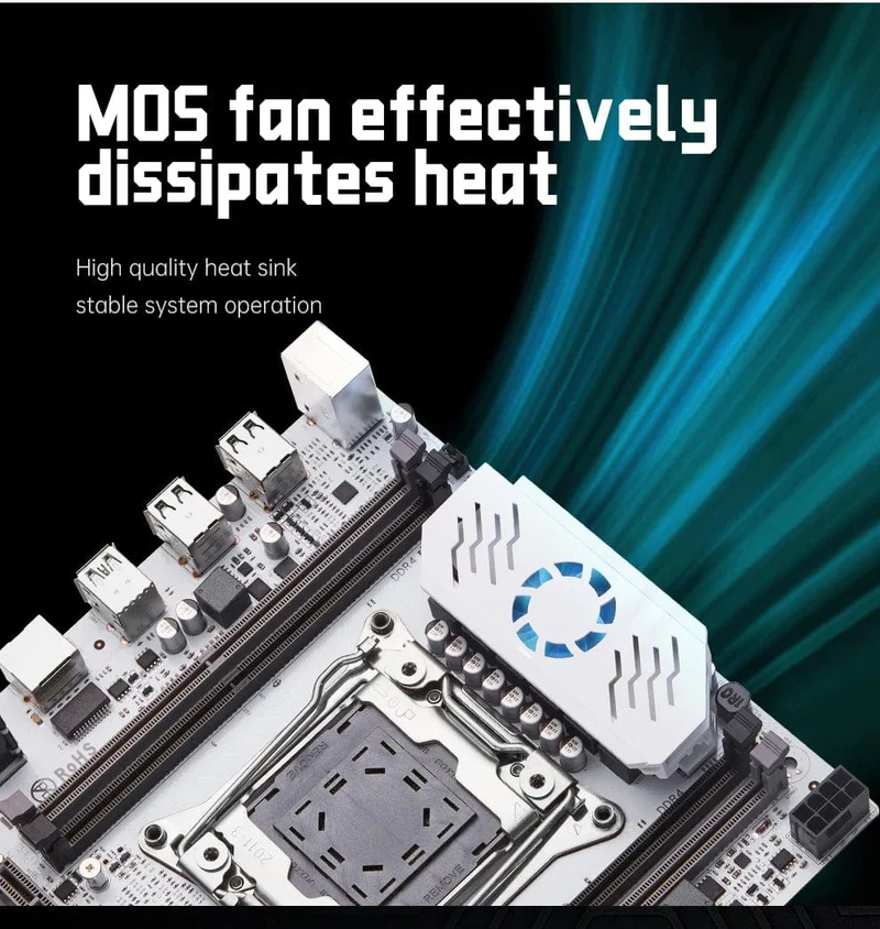 QIYIDA X99-Motherboard D4 LGA 2011 3 mit M.2-Steckplatz unterstützt X99 C612chip DDR4-Speicher SATA3.0 USB3.0 PCI16X