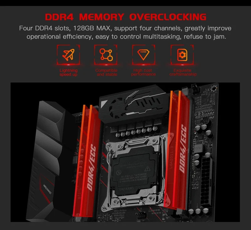 MACHINIST X99 MR9A PRO MAX Motherboard-Unterstützung LGA 2011-3 Intel Xeon E5 V3&V4 CPU-Prozessor-Unterstützung DDR4 RAM-Speicher NVME USB3.0