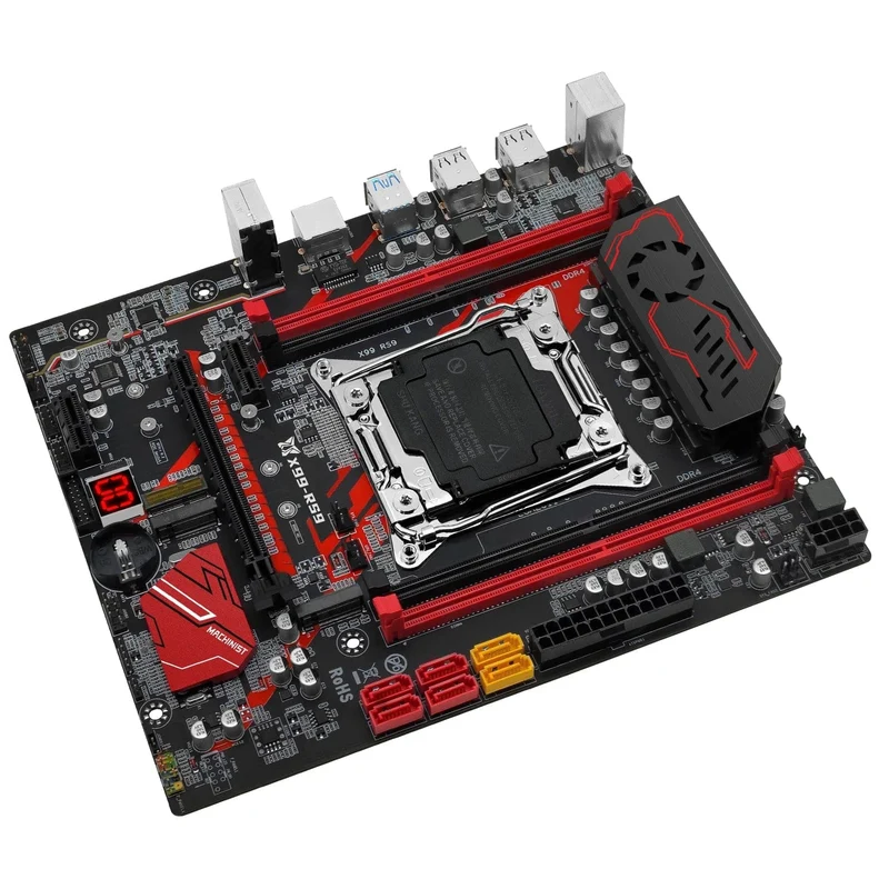 MACHINIST RS9 X99 Motherboard Combo Xeon E5 2640 V4 Kit LGA 2011-3 CPU DDR4 2*8G = 16GB RAM 2133MHz NVME M.2 USB 3.0 Vier Kanal