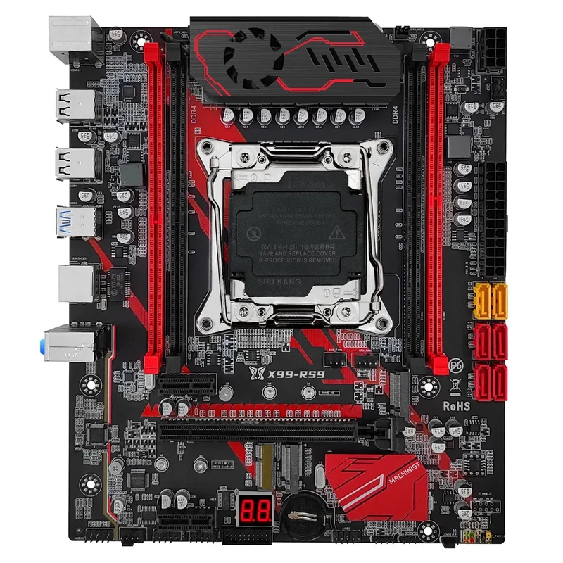 MACHINIST RS9 X99 Motherboard Combo Xeon E5 2640 V4 Kit LGA 2011-3 CPU DDR4 2*8G = 16GB RAM 2133MHz NVME M.2 USB 3.0 Vier Kanal