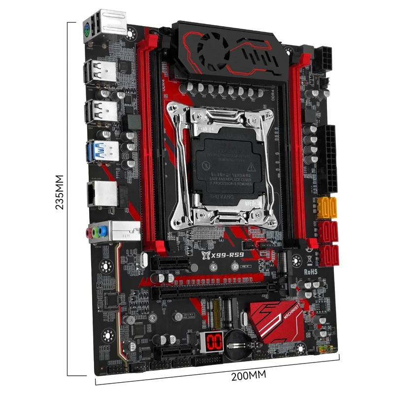 MACHINIST RS9 X99 Motherboard Combo Xeon E5 2640 V4 Kit LGA 2011-3 CPU DDR4 2*8G = 16GB RAM 2133MHz NVME M.2 USB 3.0 Vier Kanal