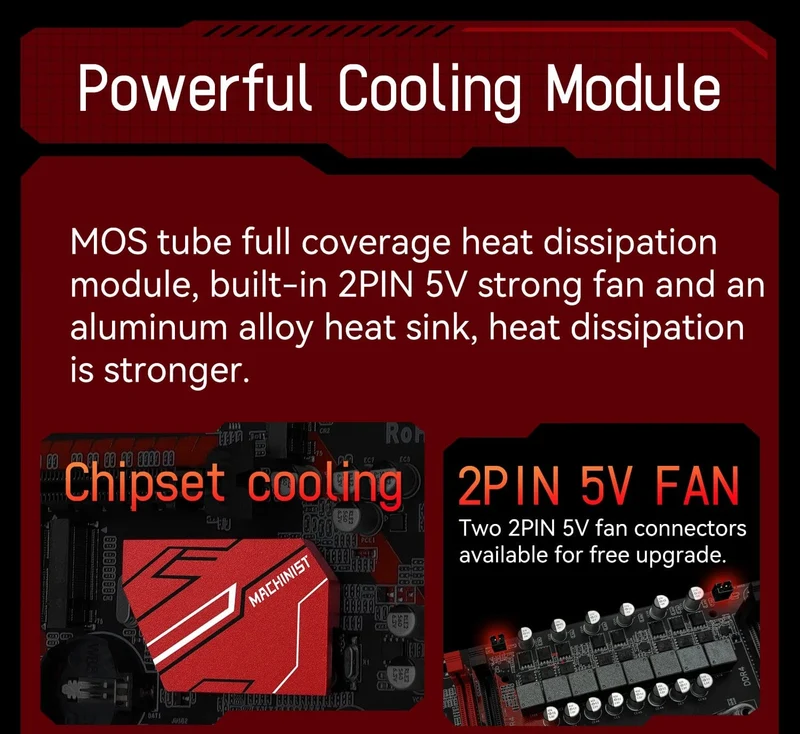 MACHINIST RS9 X99 Motherboard Combo Xeon E5 2640 V4 Kit LGA 2011-3 CPU DDR4 2*8G = 16GB RAM 2133MHz NVME M.2 USB 3.0 Vier Kanal