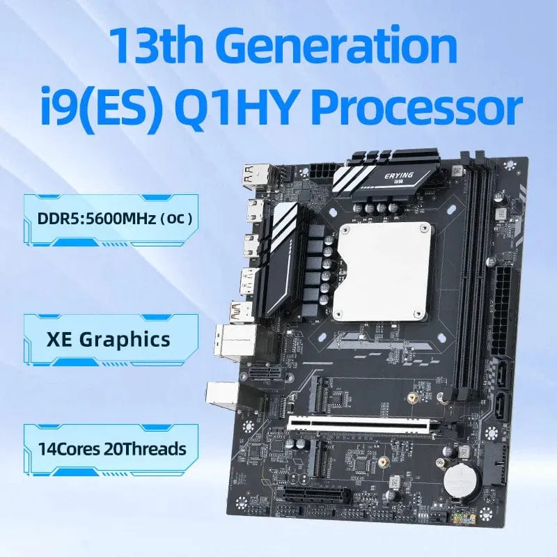 DIY-Gaming-Computer-Motherboard mit Onboard 13. Kit Interposer Core CPU Q1HY ES 0000 (siehe i9 13900HK) 14C20T DDR5 Desktops